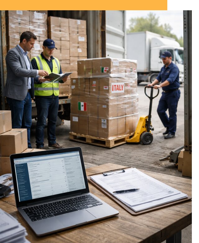 Доставка грузов из Италии: морские и авиаперевозки от 18767